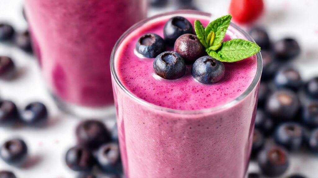 Batido de arándanos: salud y frescura