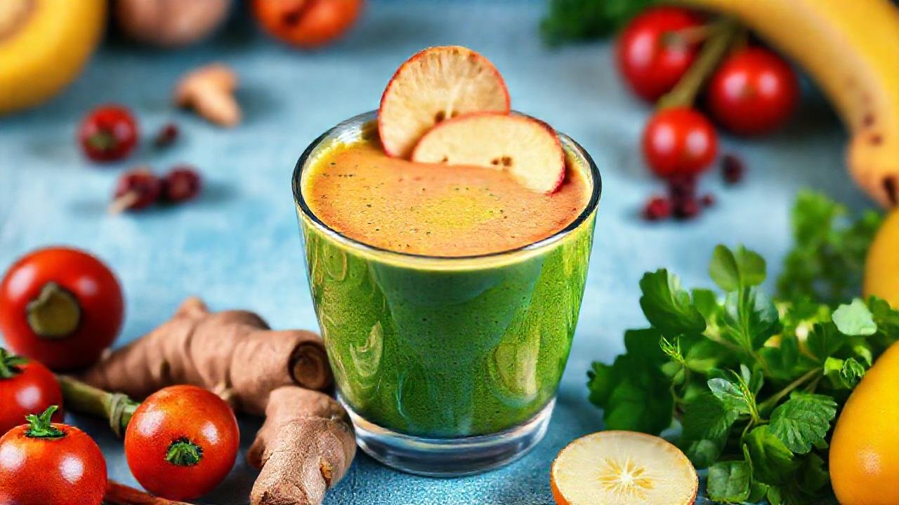 Batido colorido, protector del sistema inmune