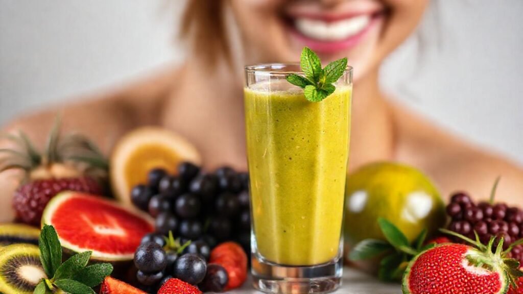 Un batido brillante y refrescante deleita