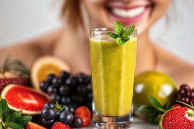 Un batido brillante y refrescante deleita