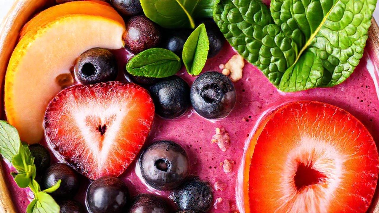 Un batido colorido y saludable