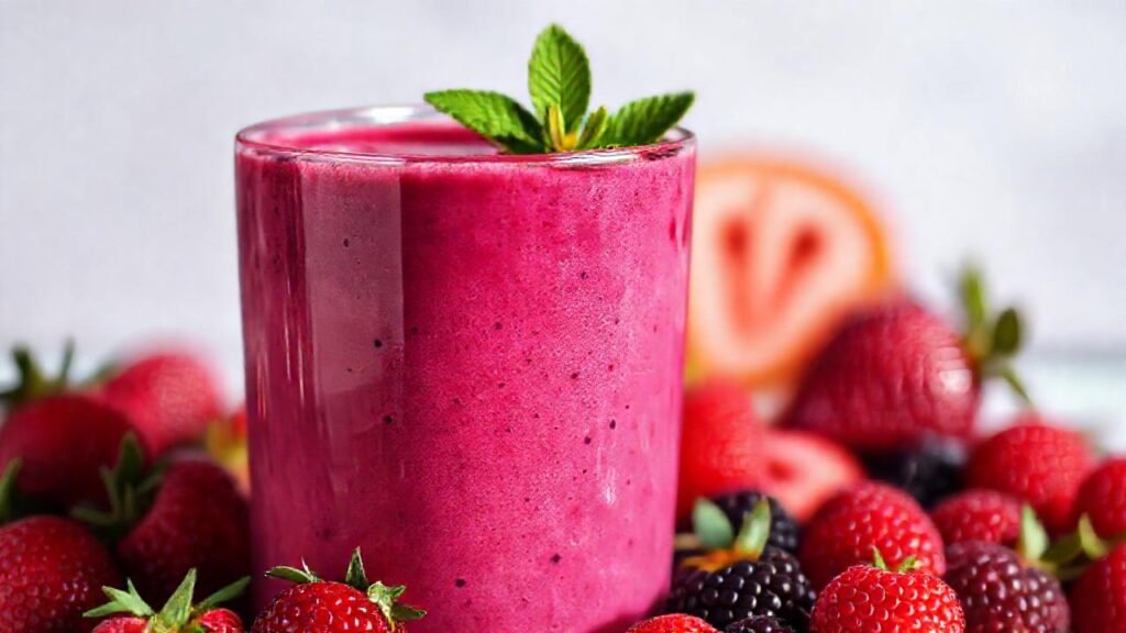 Batido de frutos revitaliza la piel