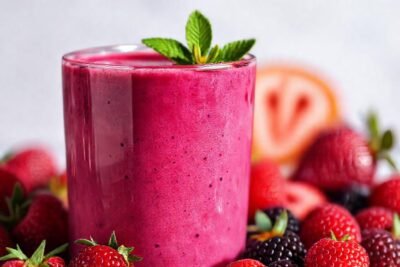 Batido de frutos revitaliza la piel