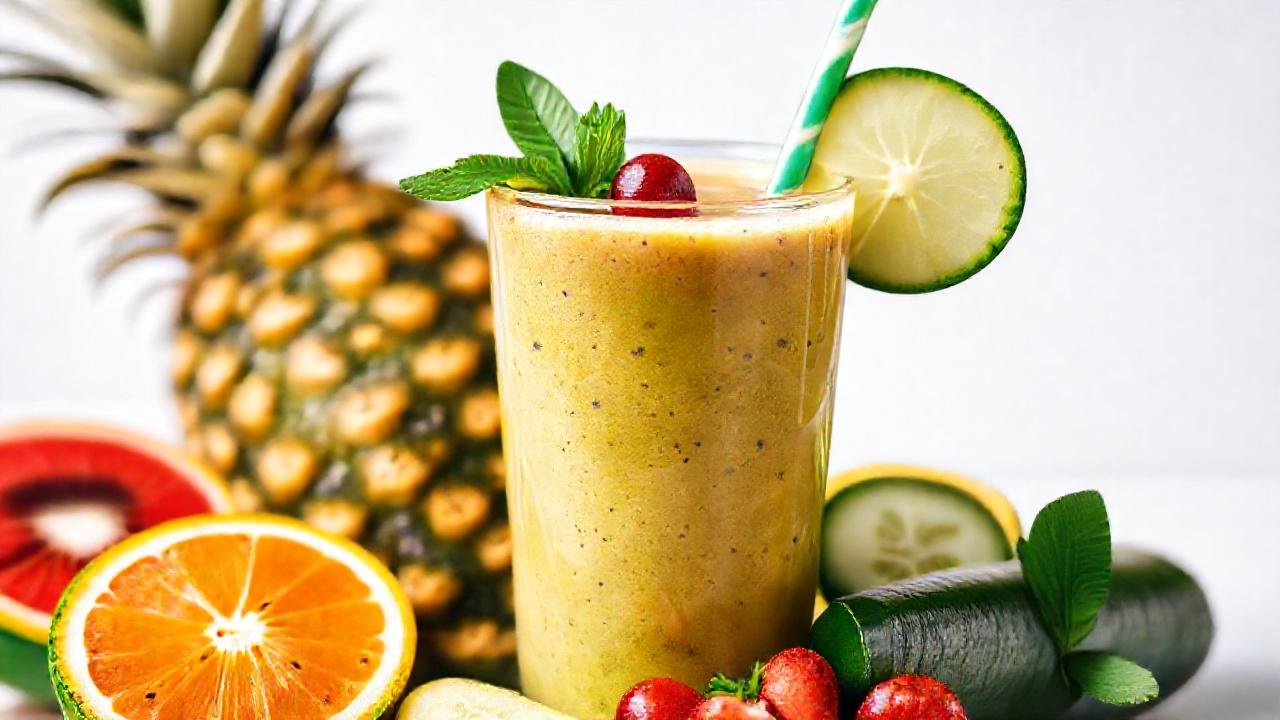 Batido tropical saludable y vibrante