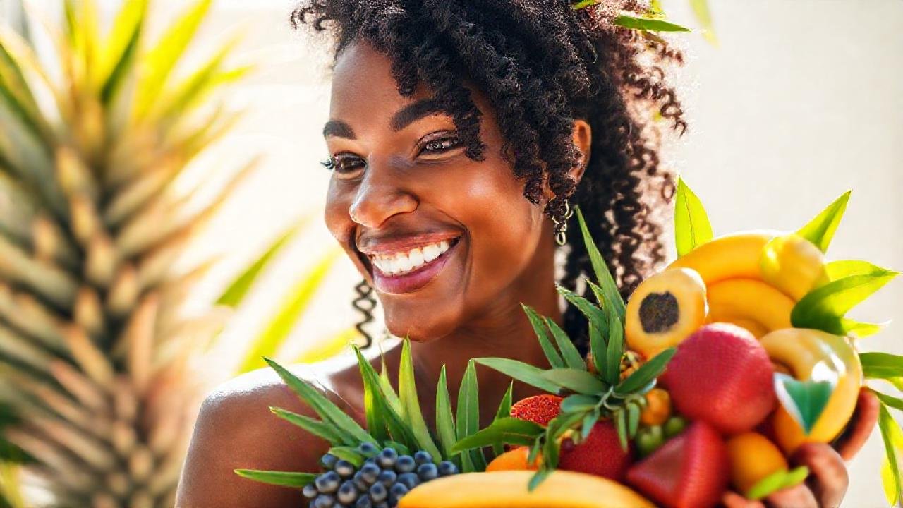 Fruta tropical radiante promueve bienestar y alegría