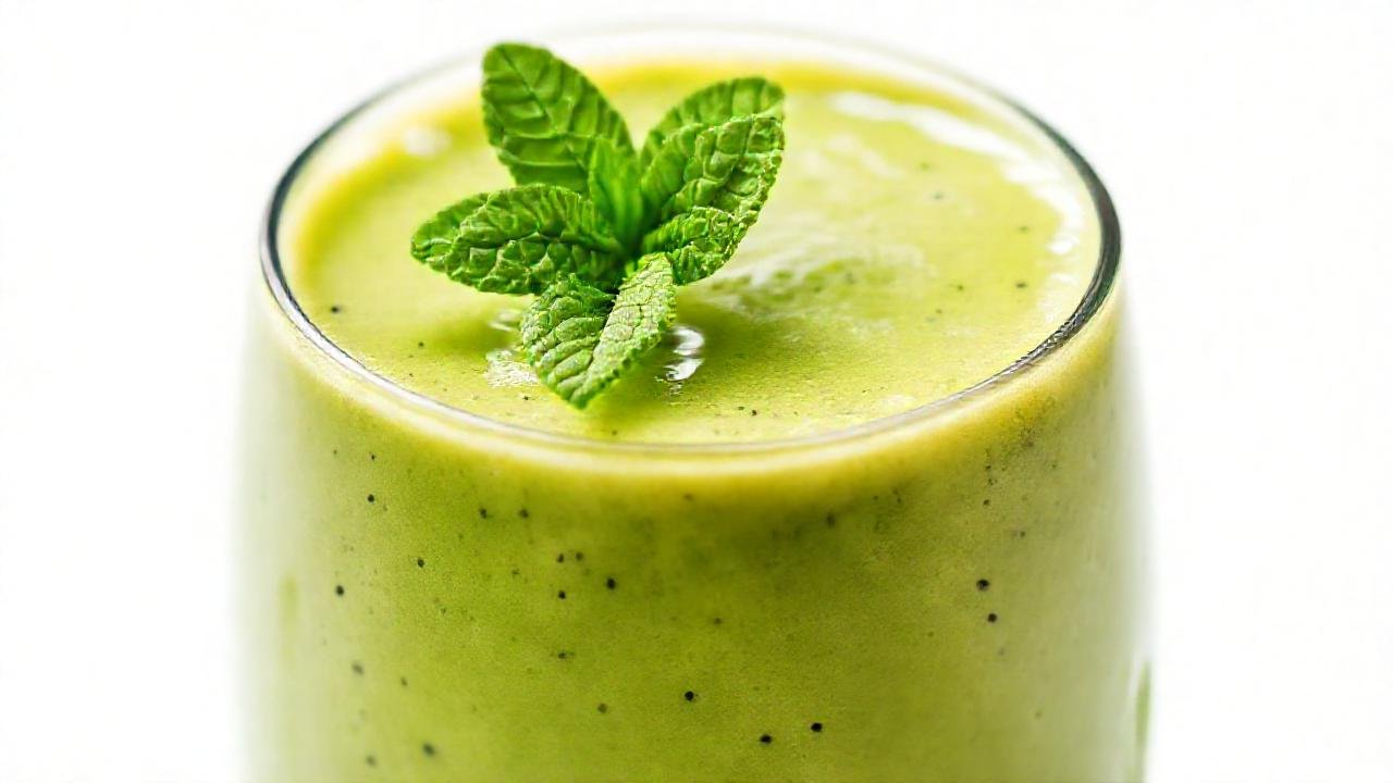 Un batido verde refrescante y apetitoso