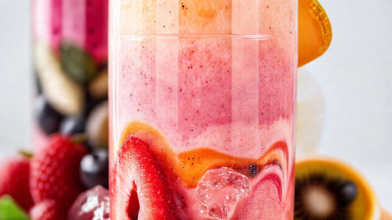 Batido elegante y apetitoso, visualmente impactante