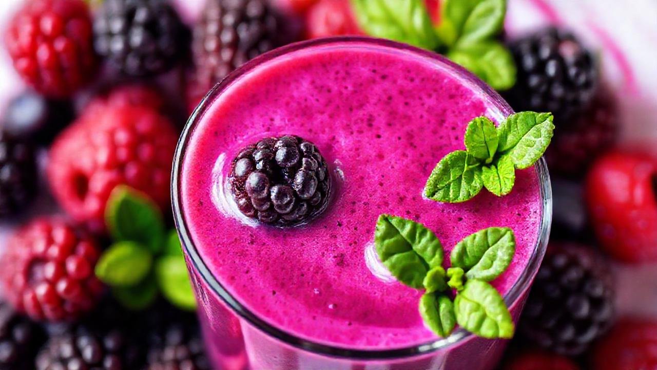 Batido de frutos rojos: salud y color
