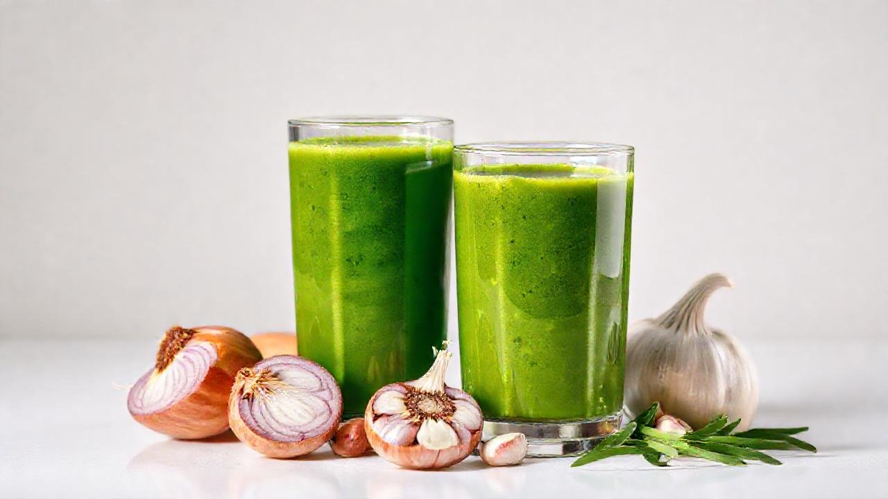 Batido verde saludable y luminosidad revitalizante
