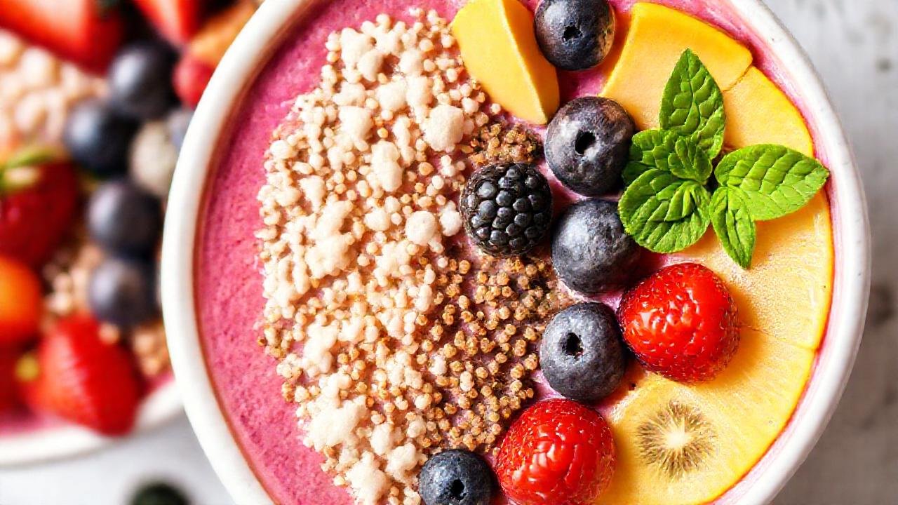 Batidos vibrantes y saludables, visualmente atractivos