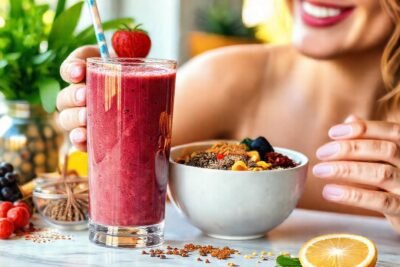 Un desayuno saludable y luminoso