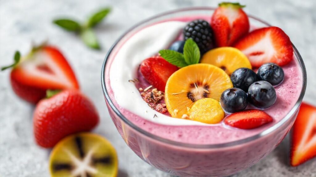 Batido colorido y saludable