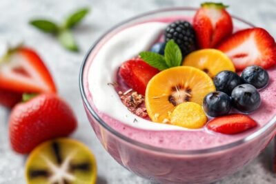 Batido colorido y saludable