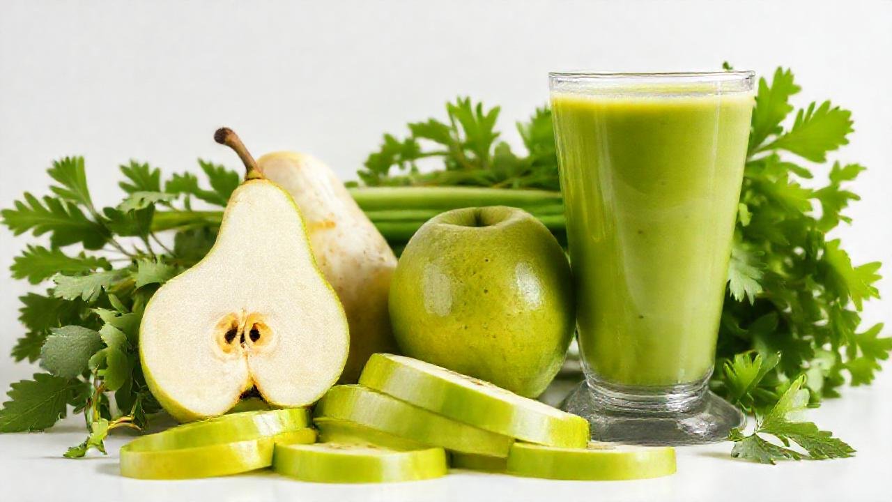 Frutas y verduras frescas en estudio