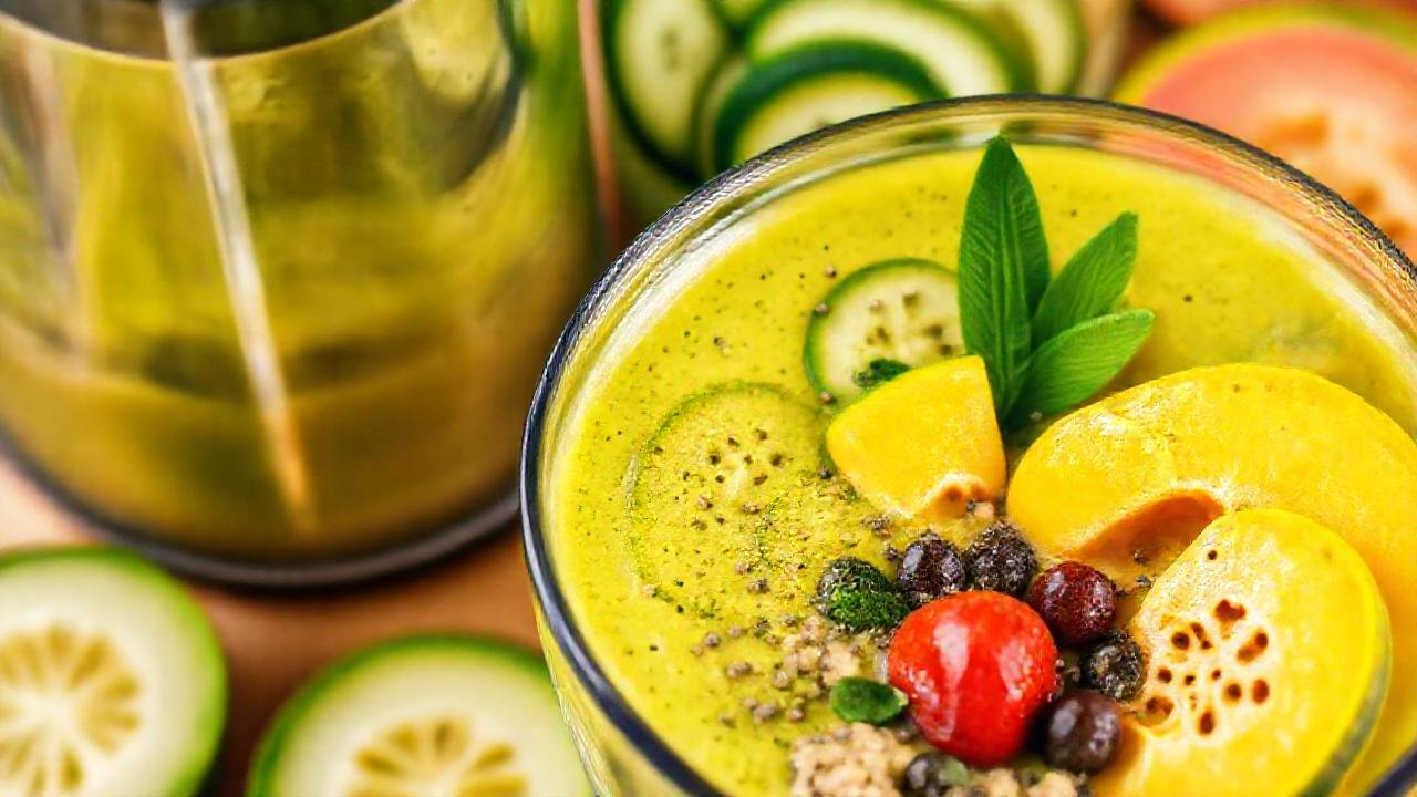 Un batido tropical, fresco y vibrante