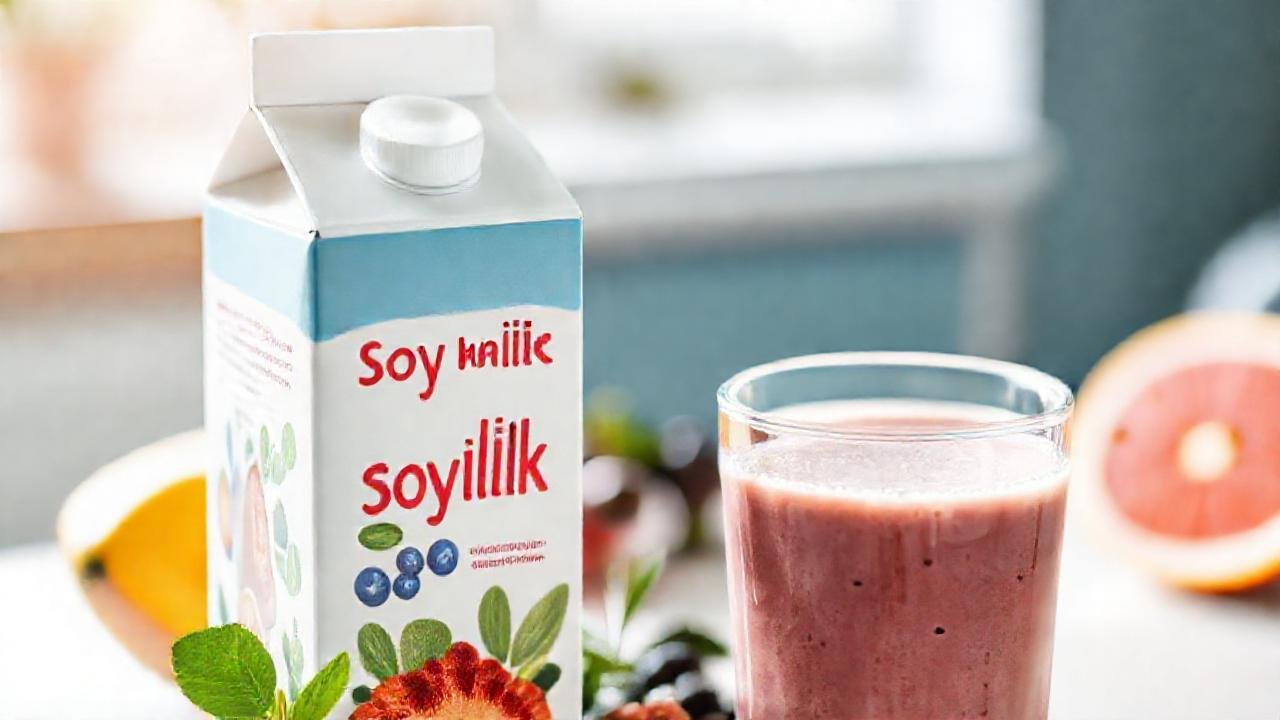 Leche probiótica en estilo saludable