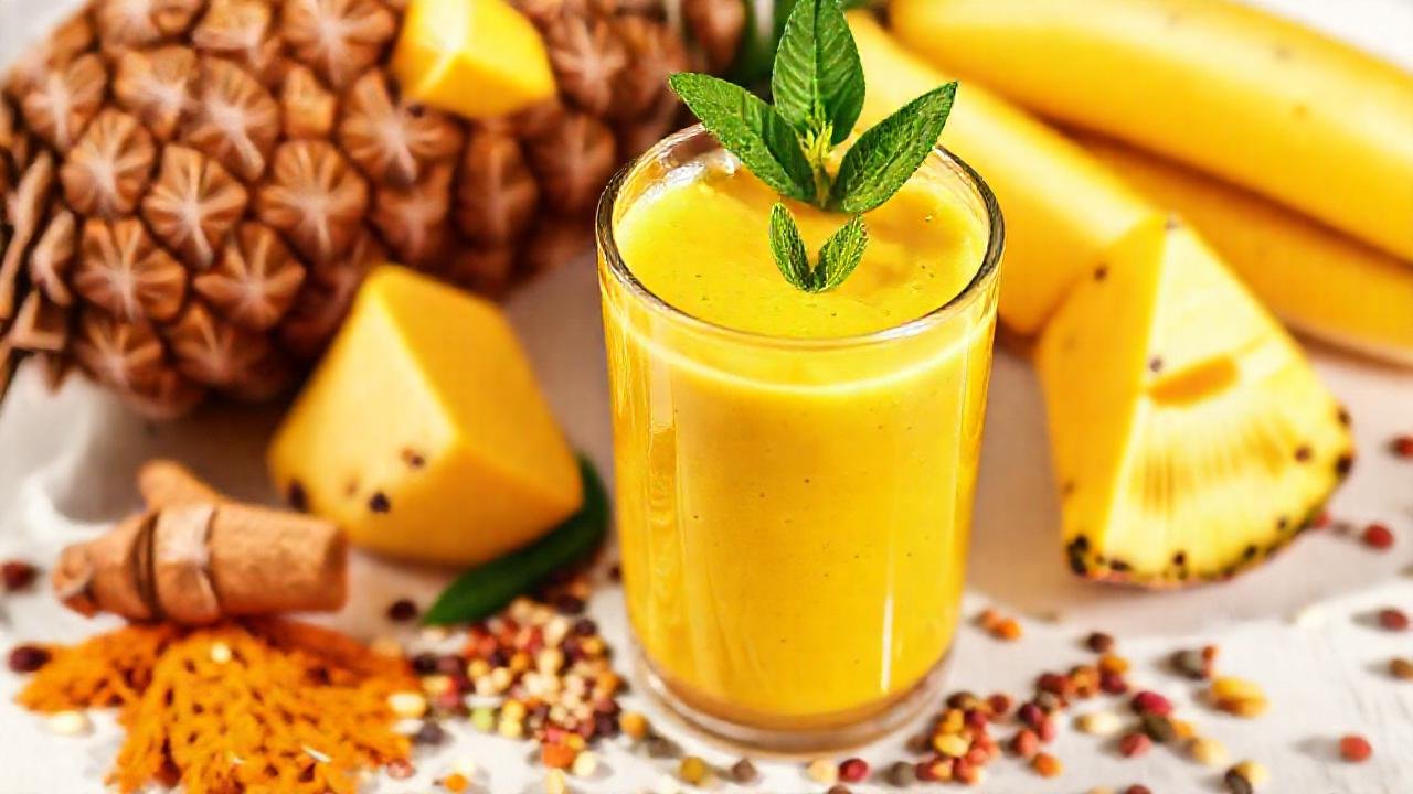Batido vibrante y saludable, delicioso y fresco