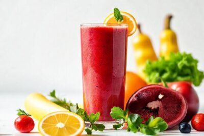 Batido saludable y colorido