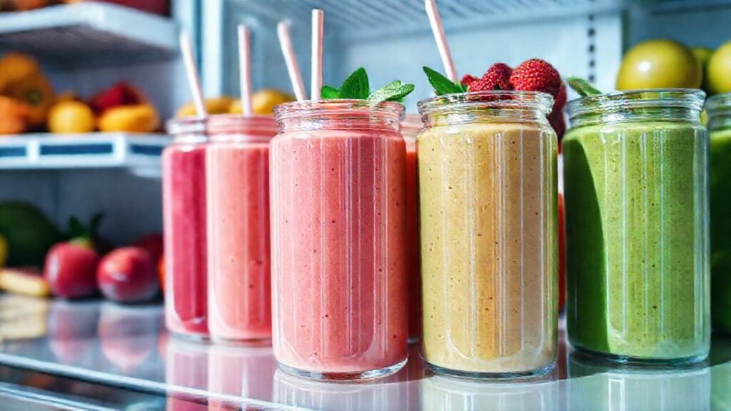 Vasos de batido brillantes