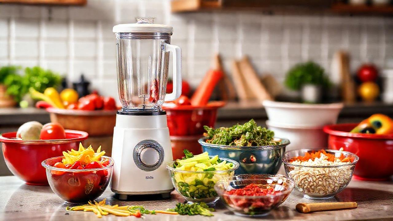Cocina moderna, ingredientes apetitosos y brillantes
