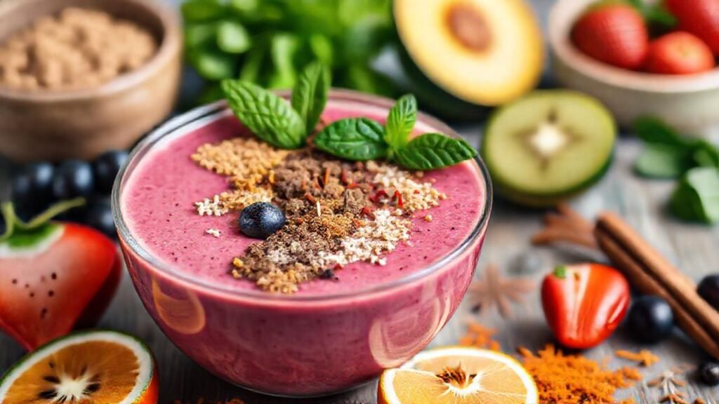 Batido colorido y saludable