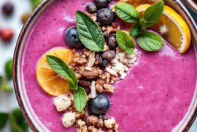 Batido colorido: salud y bienestar