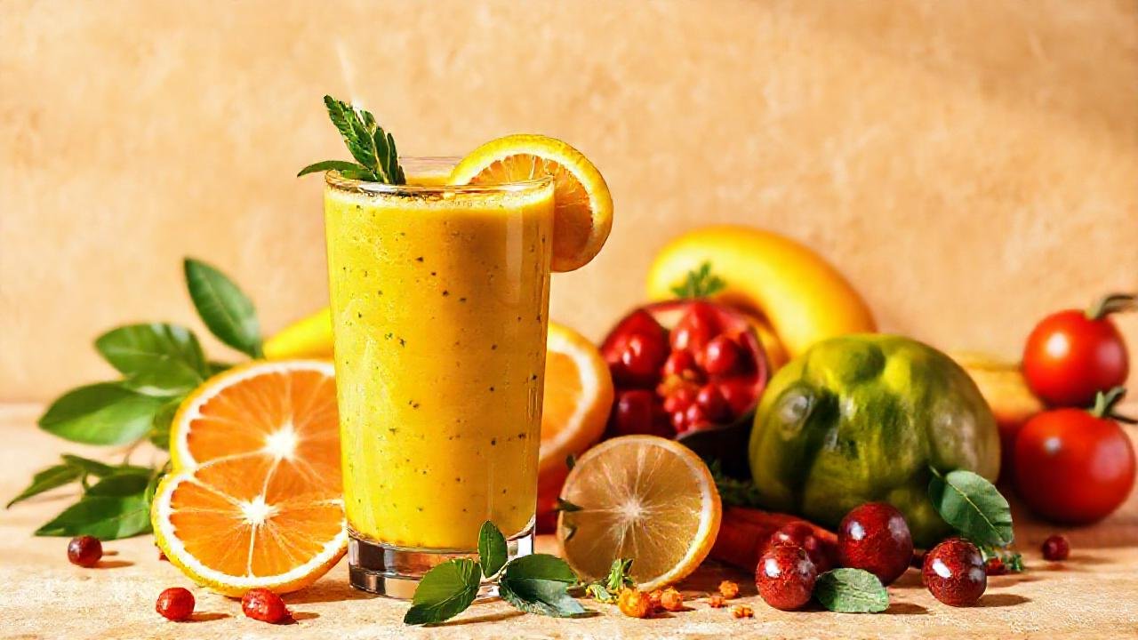 Batido tropical: salud y belleza vibrante