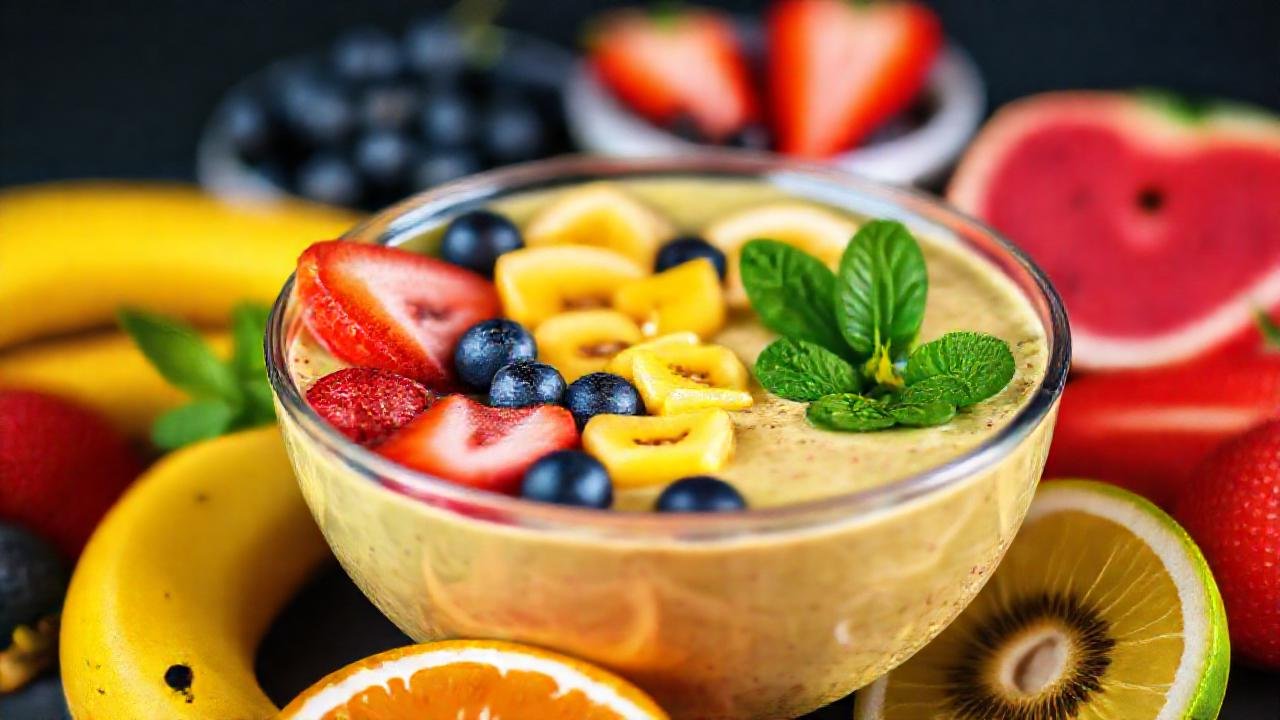 Batido colorido, saludable y apetitoso