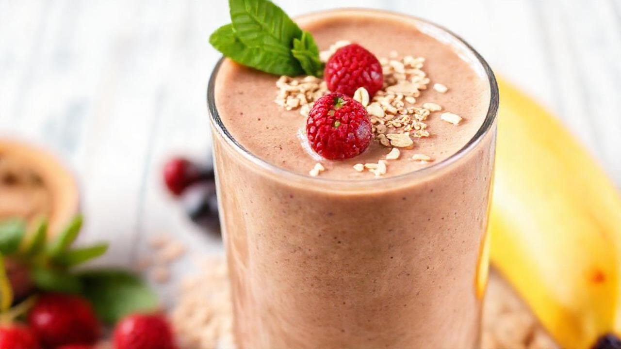 Batido saludable, colorido y nutritivo