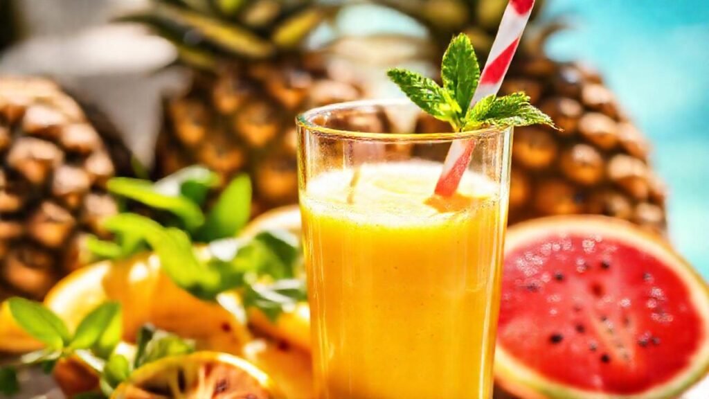 Batido tropical y refrescante