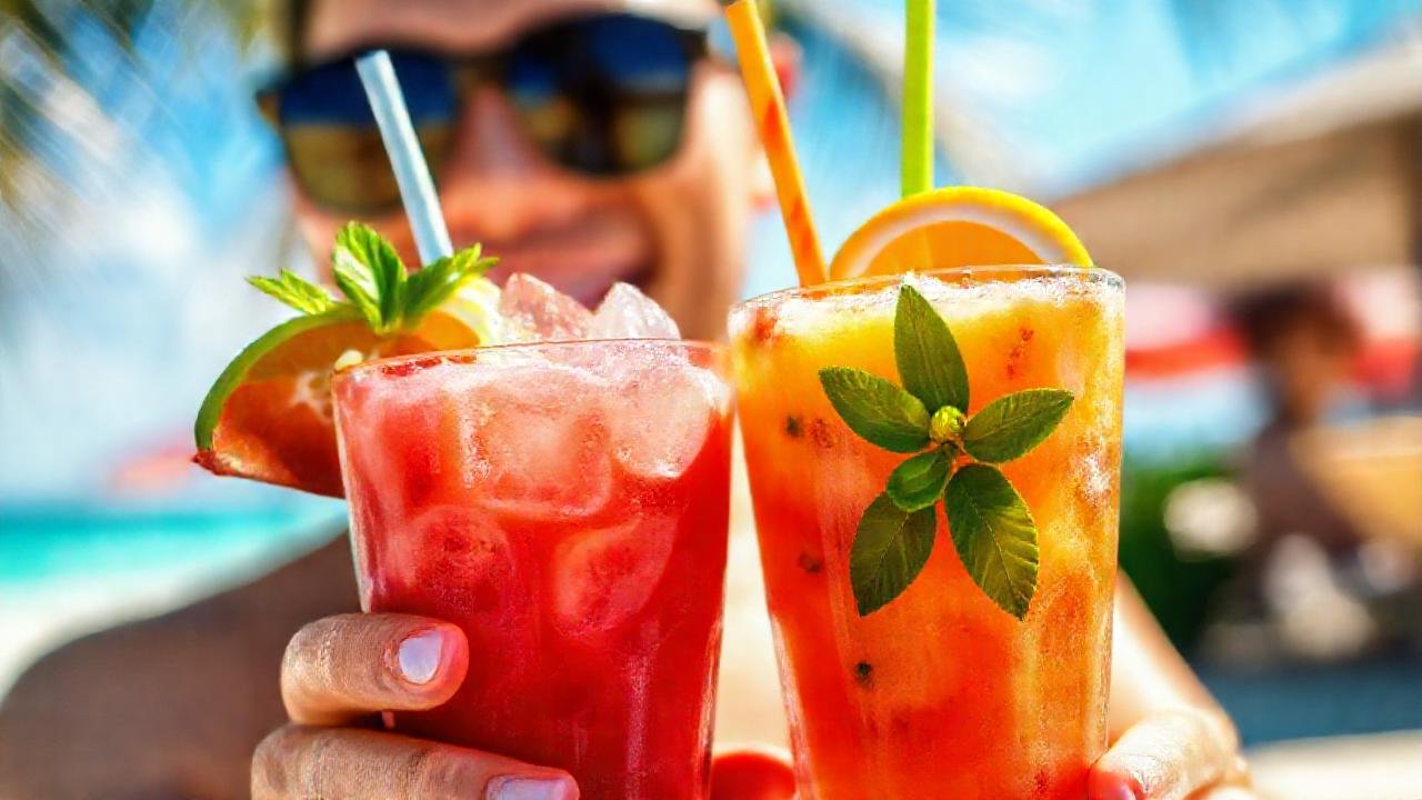 Batido tropical refrescante y soleado