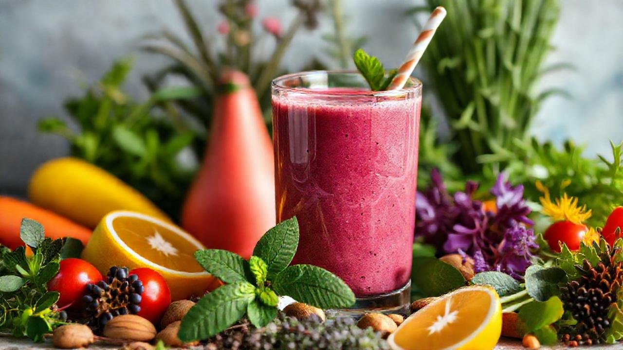Batido vibrante y saludable, perfecto para el estudio