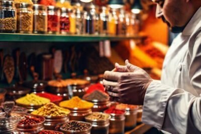 El puesto de especias ofrece sabores intensos