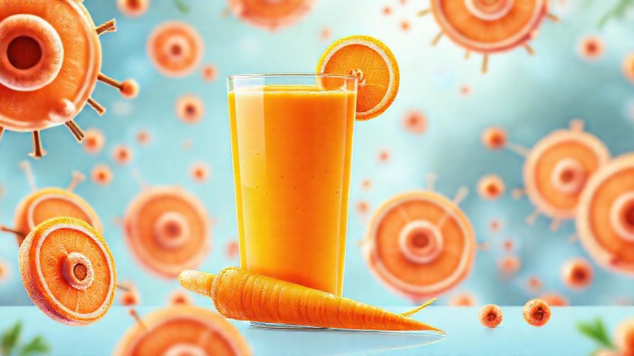 Batido naranja-zanahoria promueve células sanas