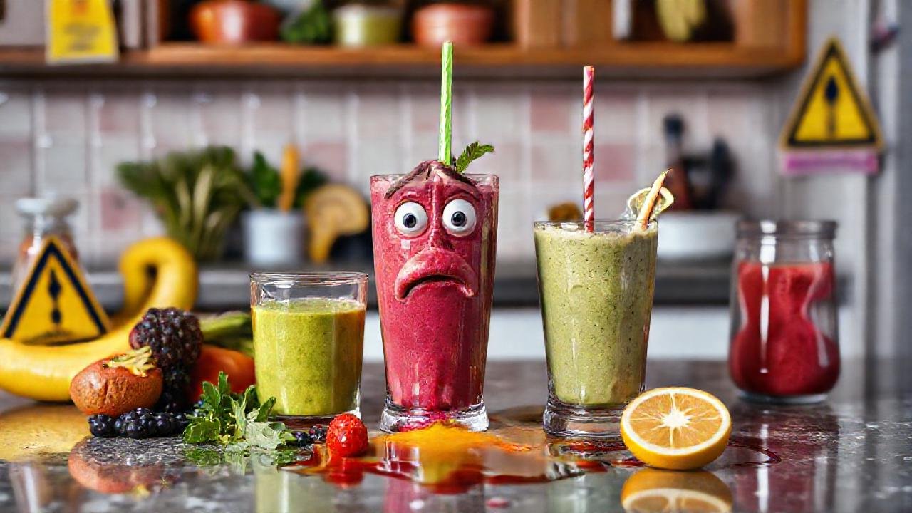 Un batido colorido y desordenado causa confusión