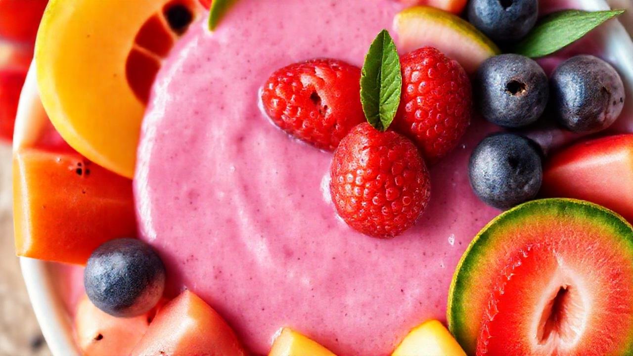 Batido colorido, saludable y delicioso