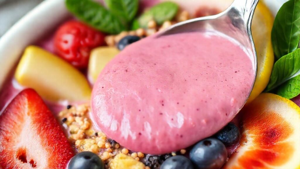 Un batido colorido y apetitoso