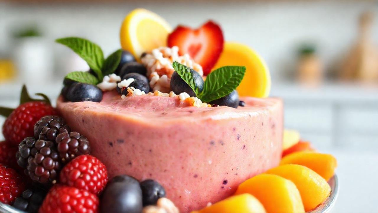 Batido colorido, saludable y apetitoso