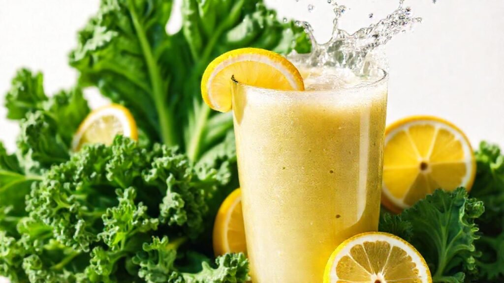 Un smoothie verde refrescante y saludable