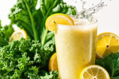 Un smoothie verde refrescante y saludable