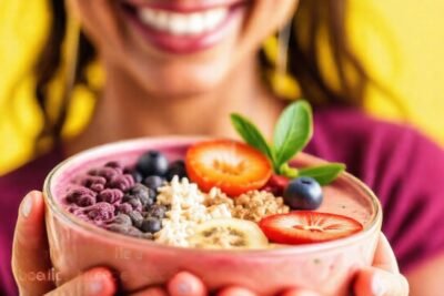 Batido saludable vibrante y nutritivo