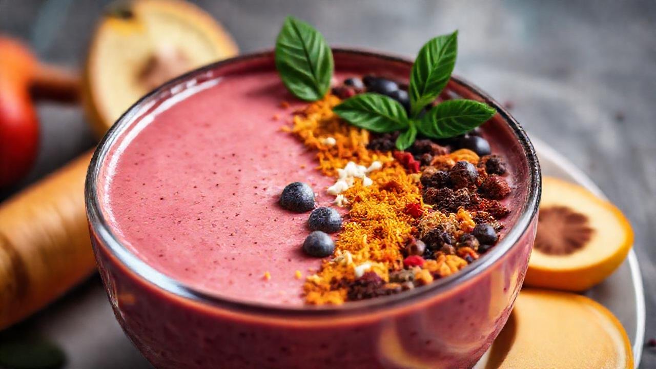 Batido colorido, saludable y apetitoso