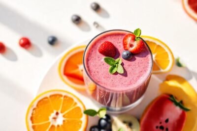 Batido saludable y colorido