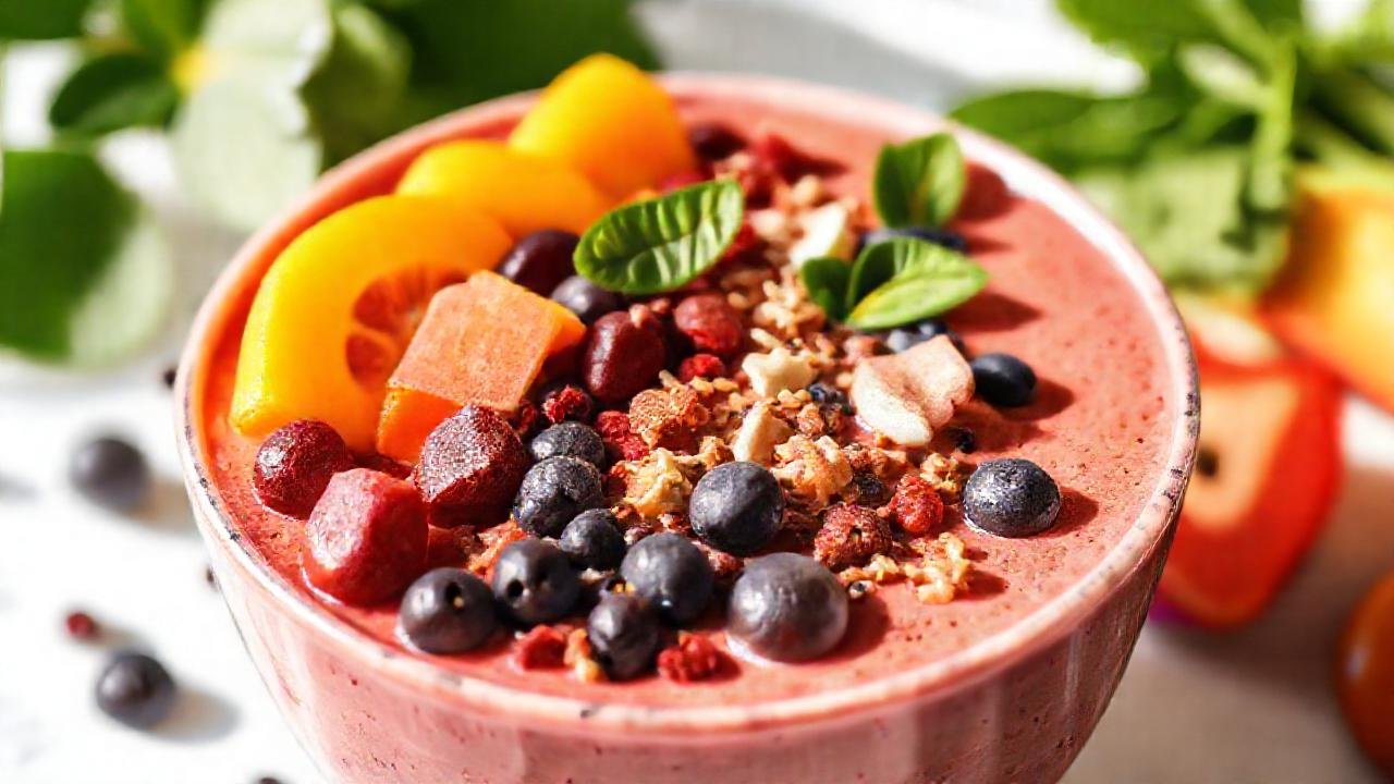 Batido colorido, saludable y apetitoso