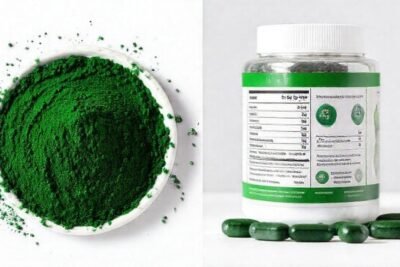 Comparación informativa de spirulina saludable