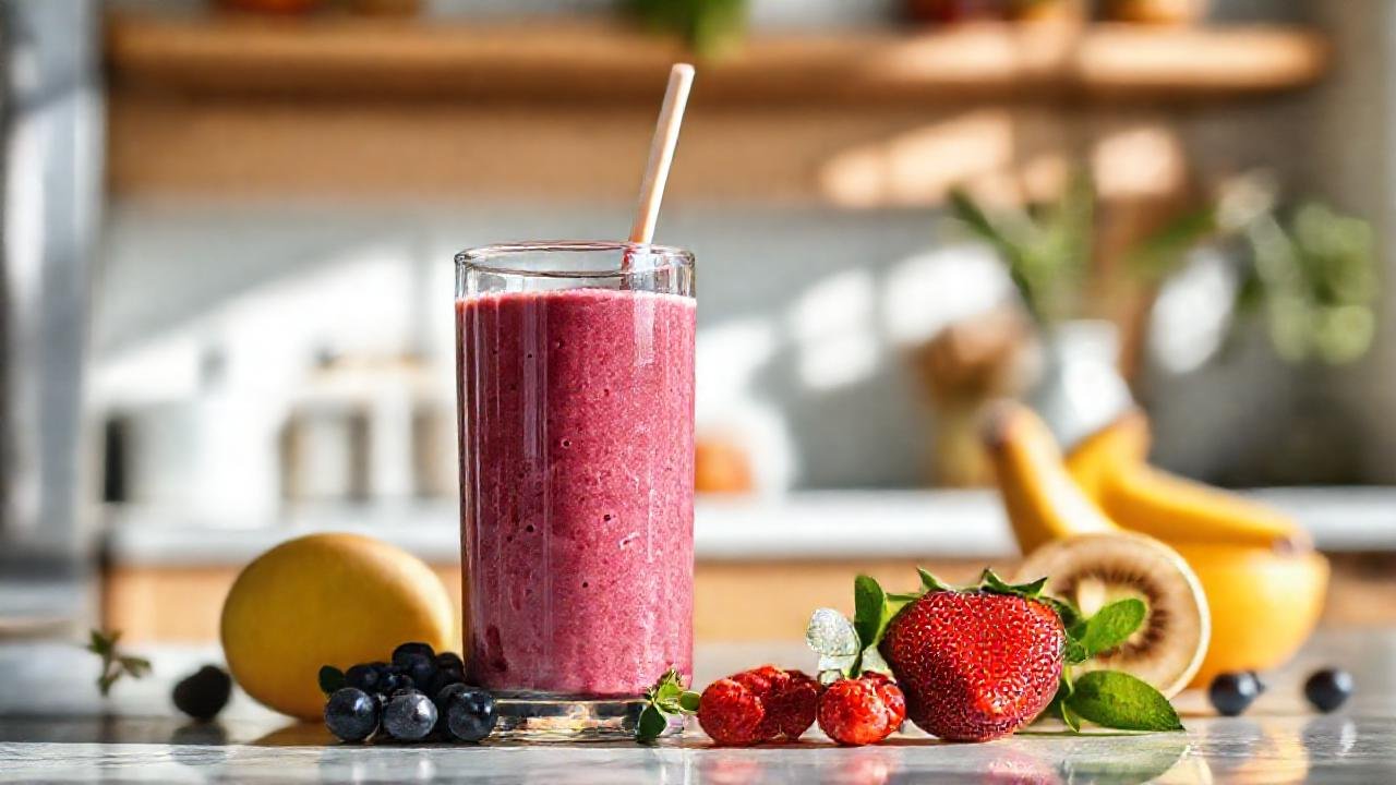Batido saludable y colorido para keto
