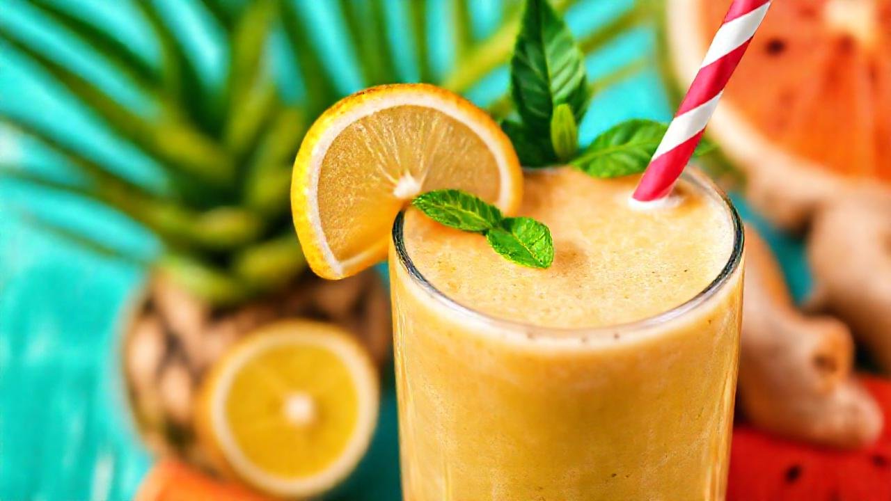 Batido tropical fresco y revitalizante