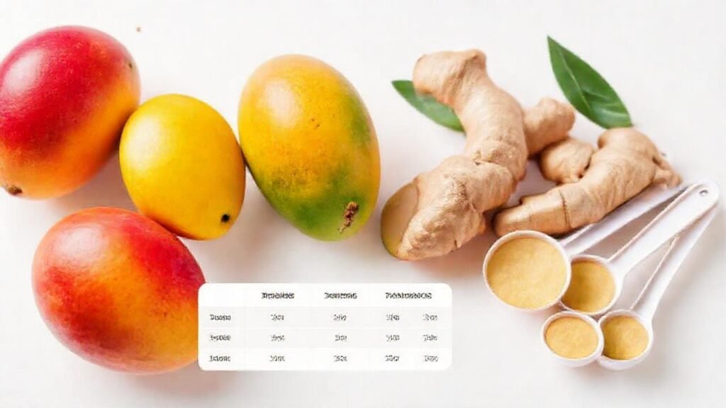 Mangoes frescos: guía nutricional visual