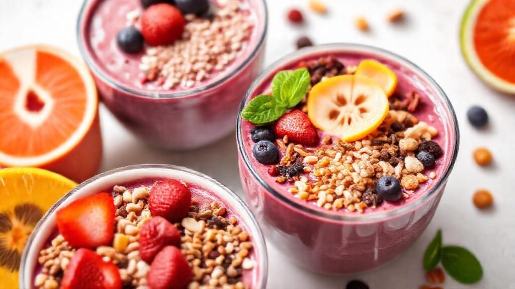 Batidos vibrantes y saludables