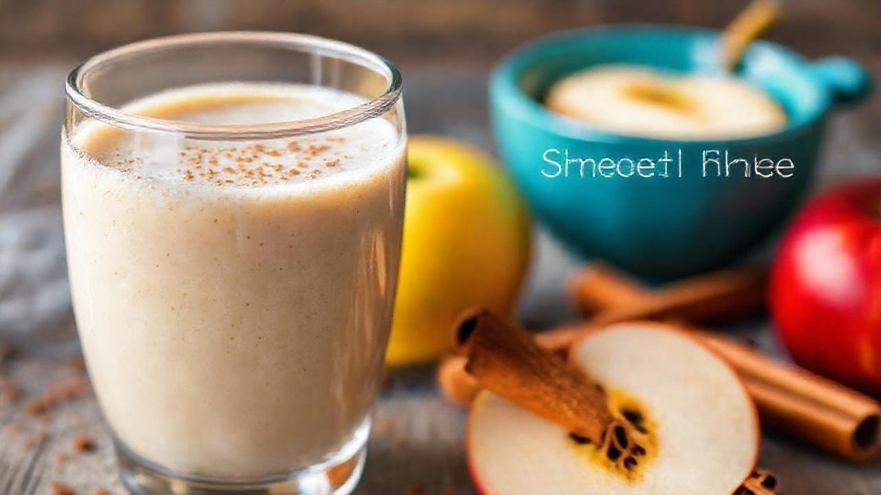 Batido de manzana saludable y vibrante